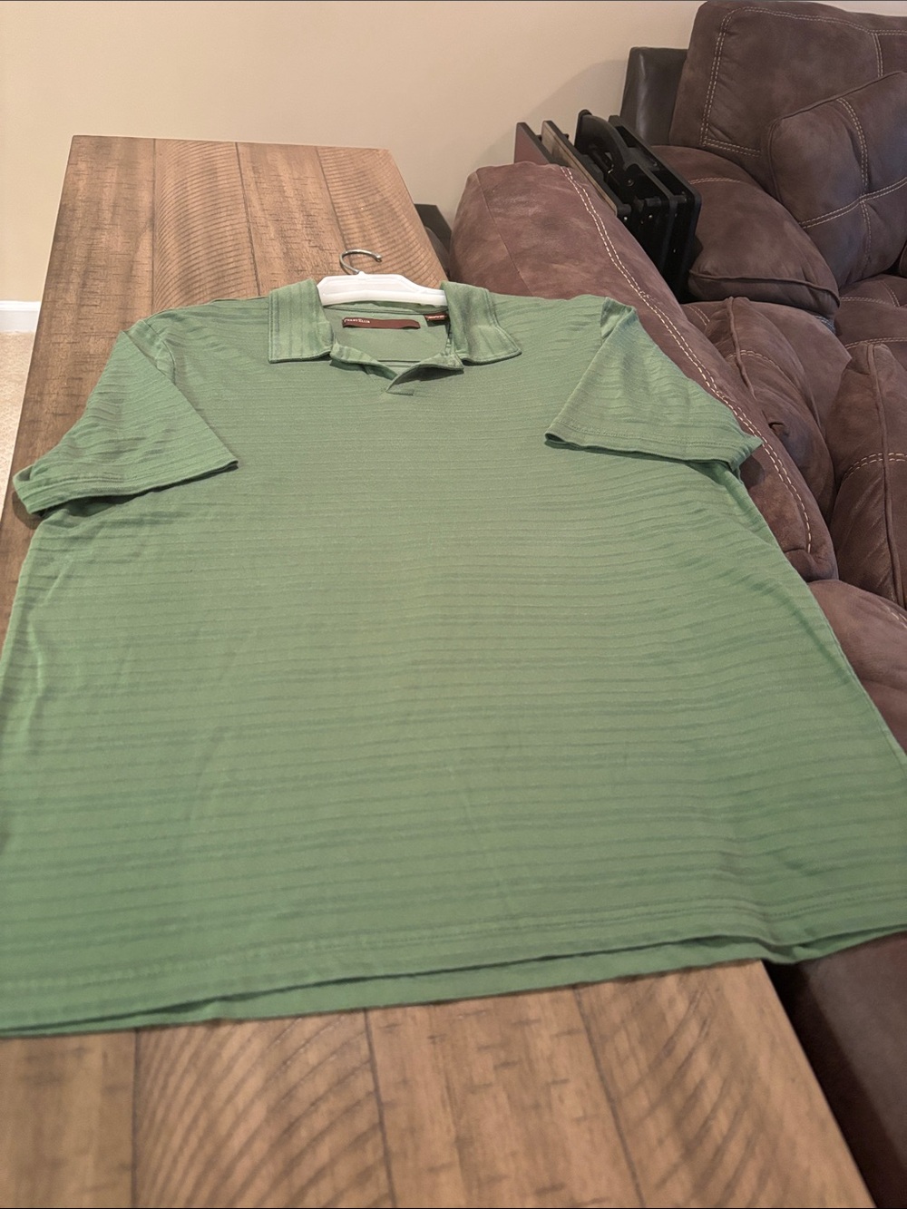 Men's Perry Ellis Green Polo Shirt